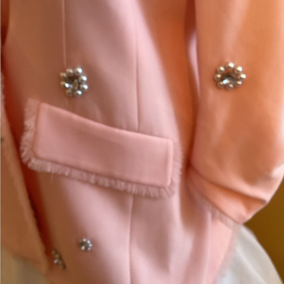 Cinq à Sept Pink Embellished Blazer - Picture 5 of 10